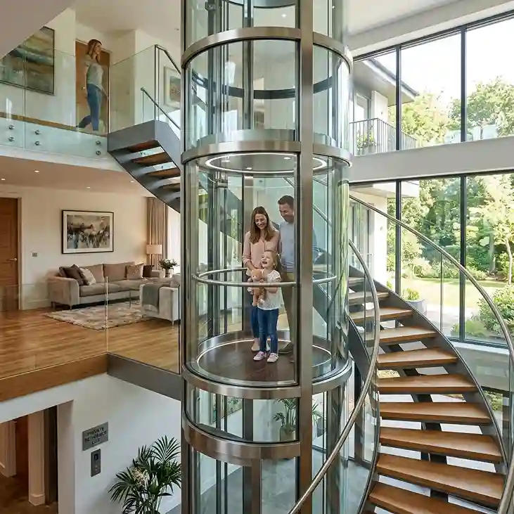 Hydraulic panoramic home lift project